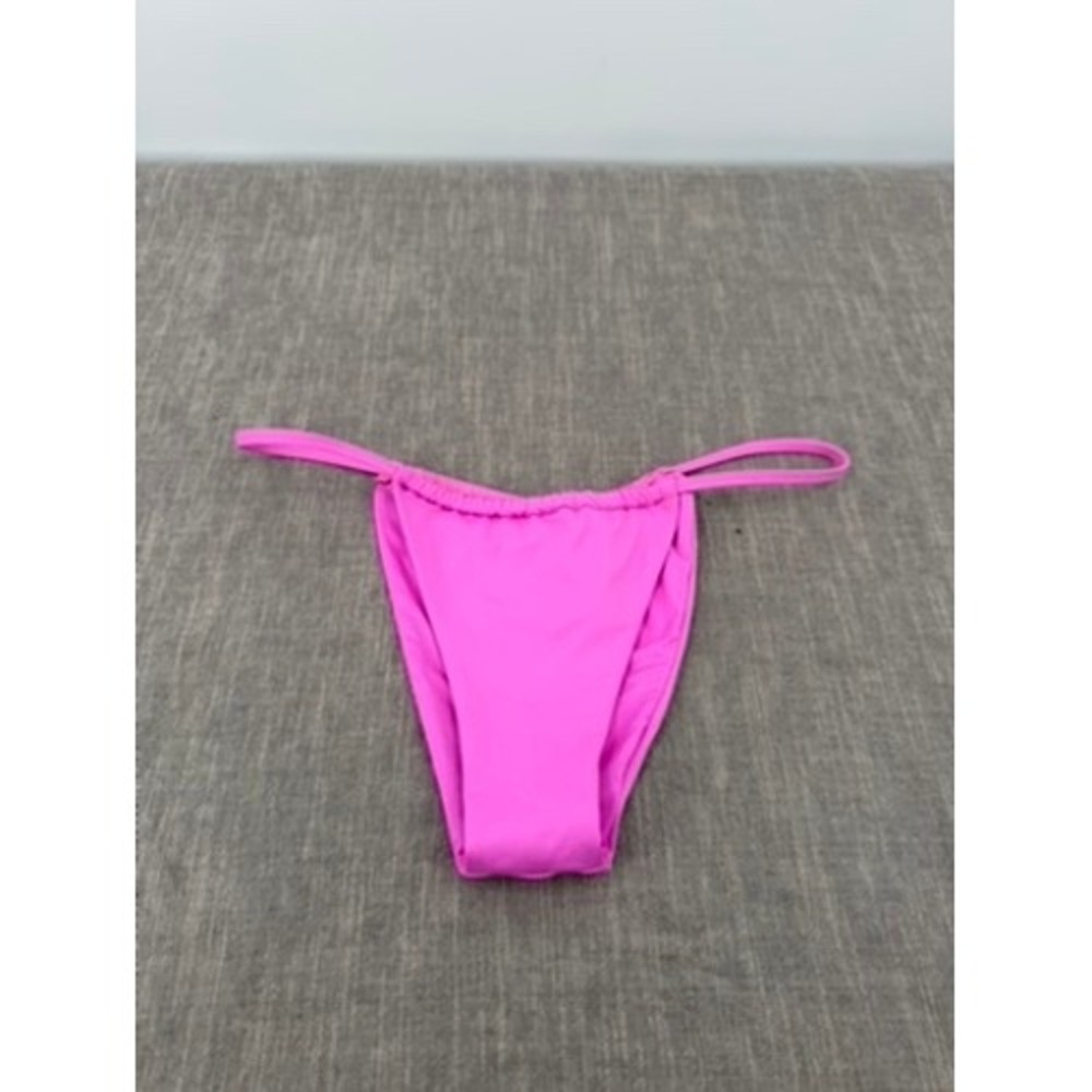 SKIMS Recycled Swim String Bikini Bottom Neon Orchid Pink Sz S Small NEW NO TAG